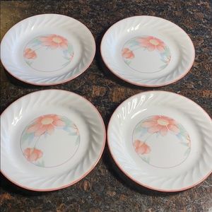 4 Corelle Peony 7 1/4” Bread Plates